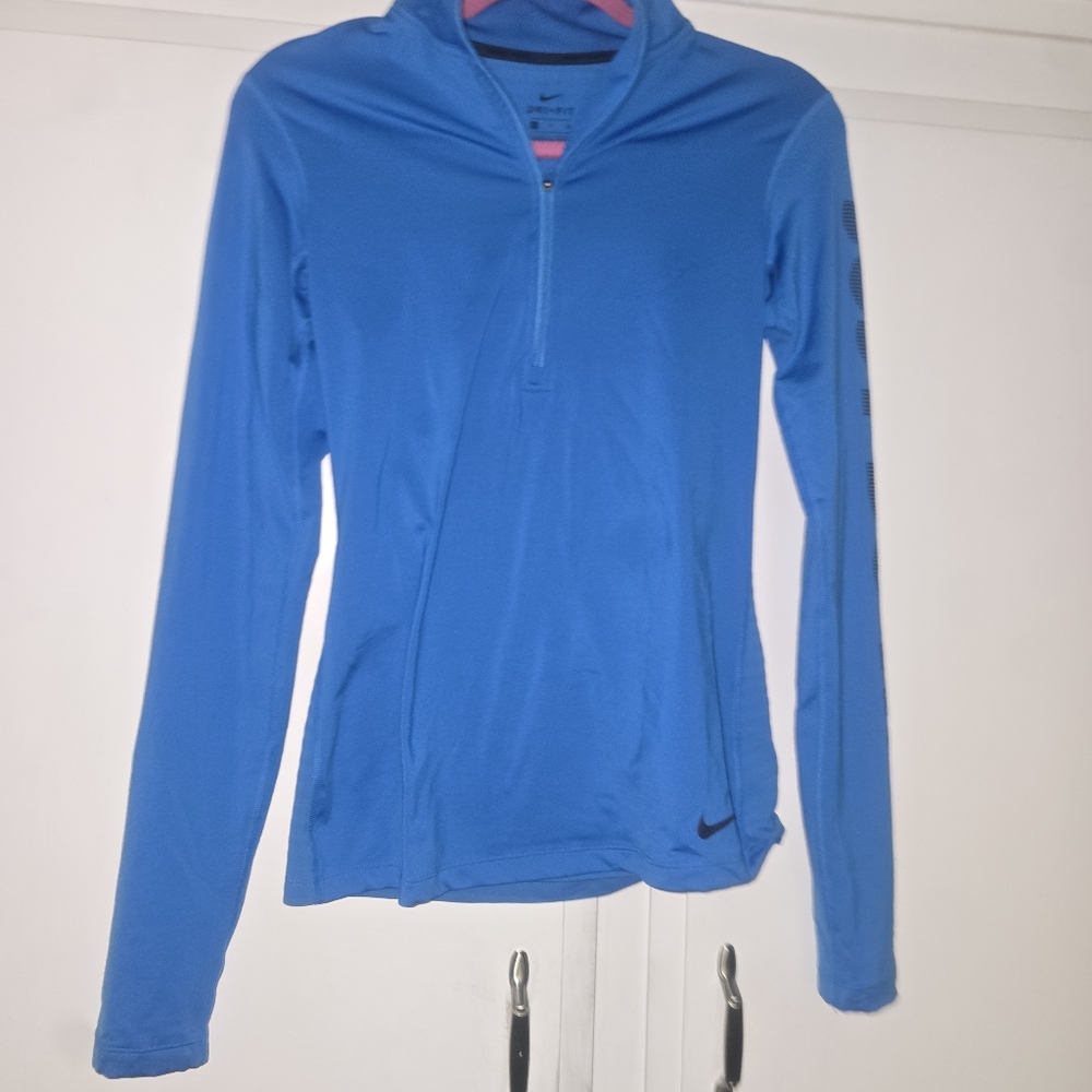 Nike Blue Long Sleeve Athletic Top
